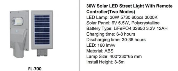 30W Solar Street Light