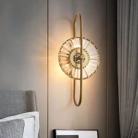 Crystal Modern Wall Lamps LED Wall Sconces Bedroom Dining Room Copper Wall Light