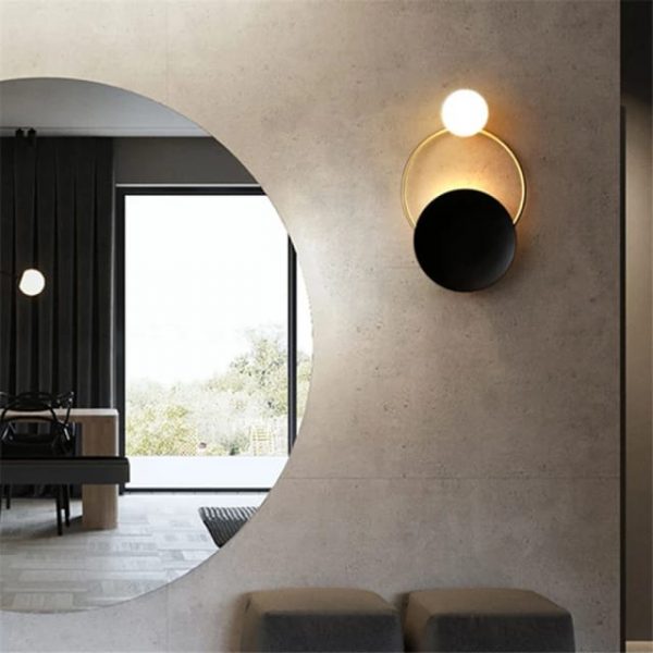 Modern Nordic golden ring wall mounted Lamp