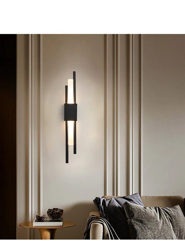 Modern Elegant Black Tubes LED Wall Lamp