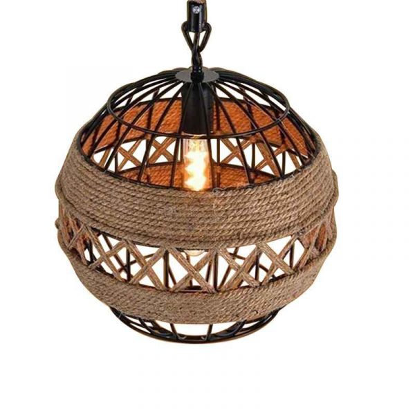 Vintage loft rural retro hemp rope light