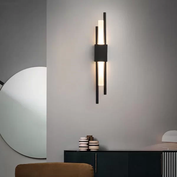 Modern Elegant Black Tubes LED Wall Lamp