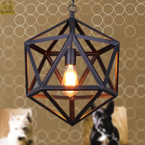 Retro Hexagonal Hanging Light