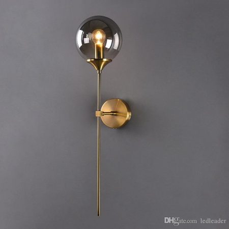 Modern Led Crystal Ball Lamp Gold Nordic